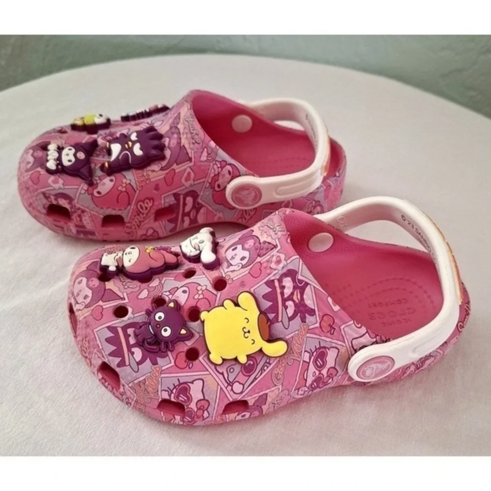 Hello Kitty And Friends Crocs Pink children Shoe C10 Sanrio Iconic Crocs Comfort
